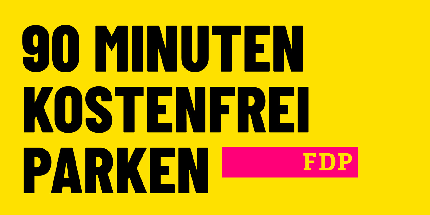 90 Minuten kostenfreies Parken