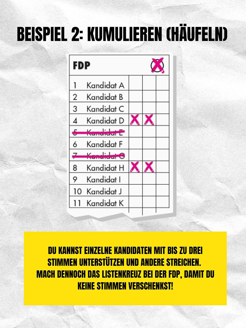 Beispiel 2 - Kumulieren (häufeln)